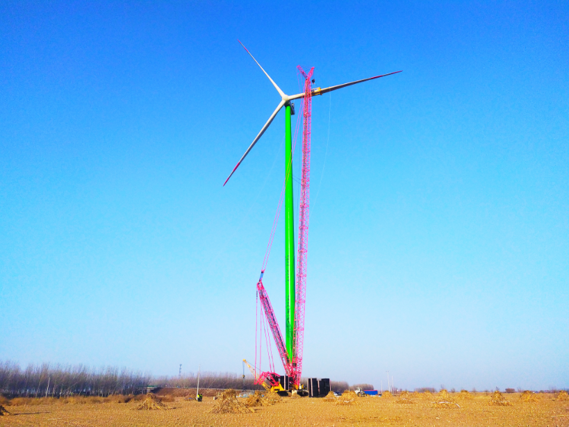 山东JN江南树立新标杆，亚洲陆地“高”风机台吊装圆满成功